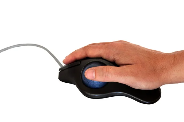 stock image Using a ball mouse