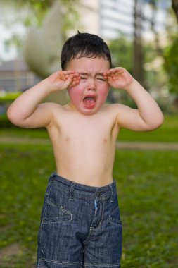 Boy crying clipart