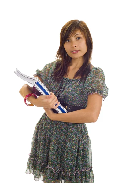 Student with notebooks — Stock Photo, Image