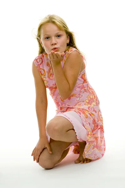 Girl sending a kiss — Stock Image Girl sending a kiss Royalty Free Stock Photos