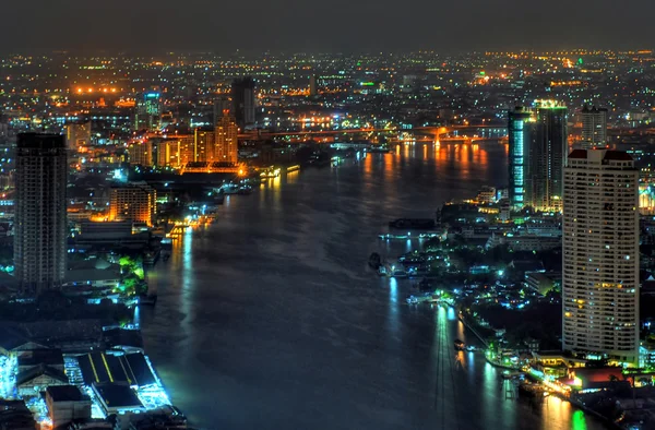 방콕의 차오프라야 강 스톡 이미지