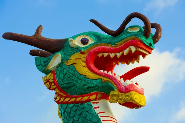 stock image Close-up of a wooden dragon