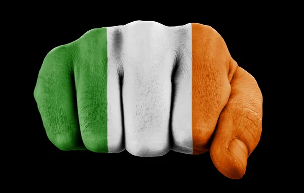 Punho com bandeira irlandesa — Fotografia de Stock