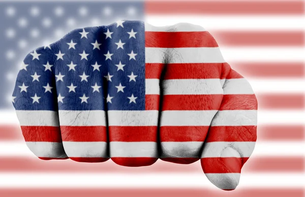 stock image Fist with us flag