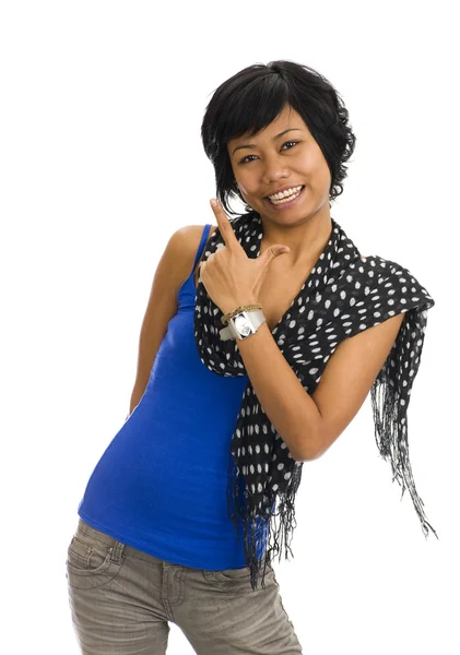 Woman with a big smile — Stock Photo, Image