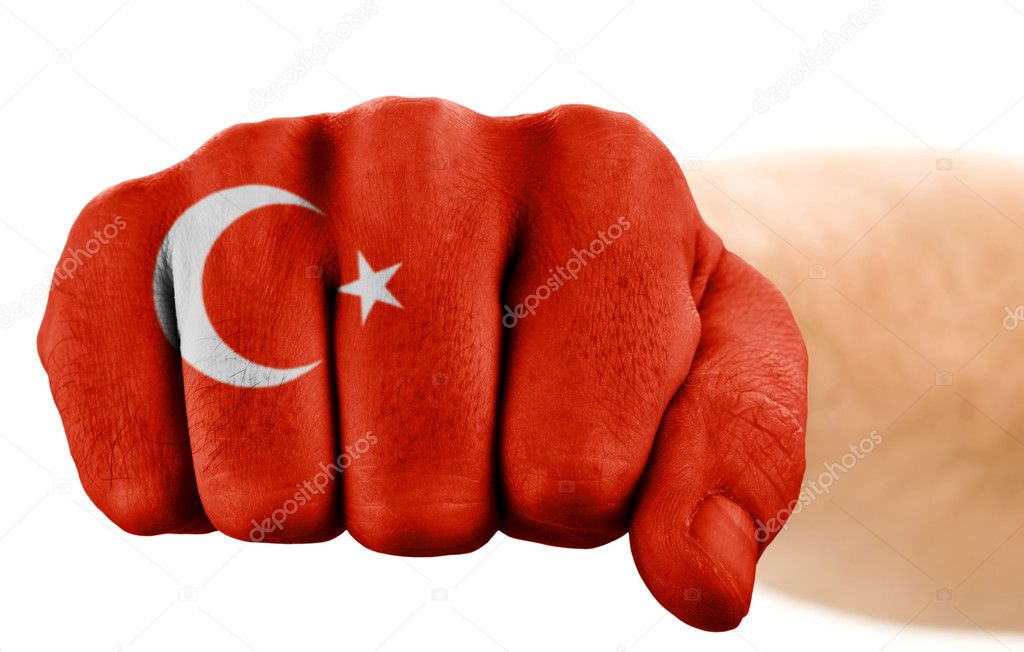 Fist with turkish flag
