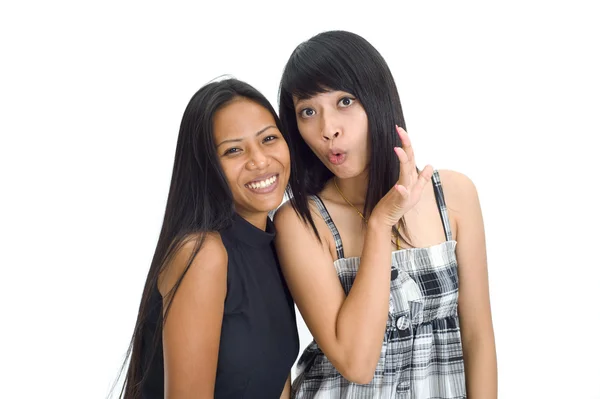 Asiatische junge Frauen Spaß haben — Stockfoto