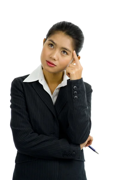 Business woman thinking — Stock Photo, Image