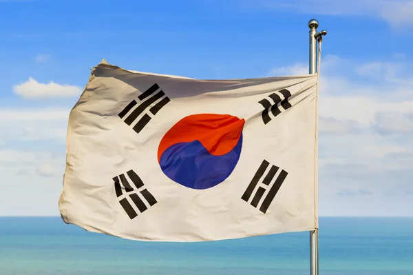 Южно-корейский флаг — стоковое фото