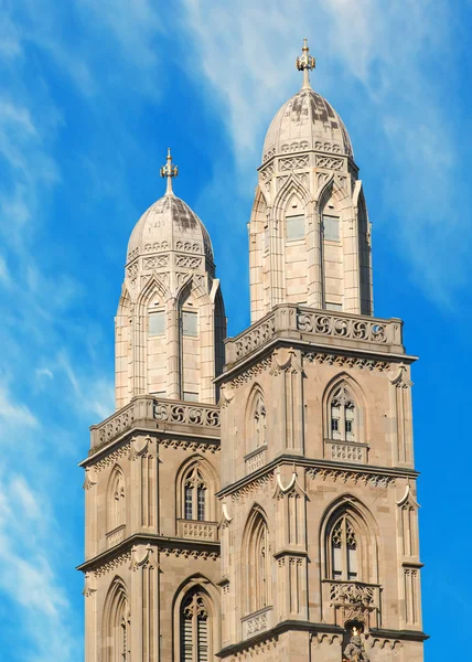 stock image Grossmuenster towers in zurich