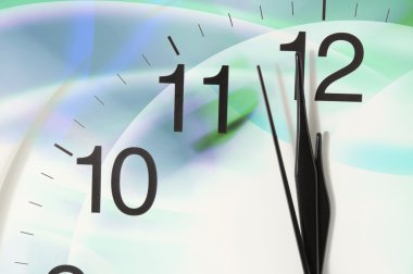 Close-up of Clock Counting Down clipart