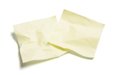 Crumpled Post It Notepad Pages clipart