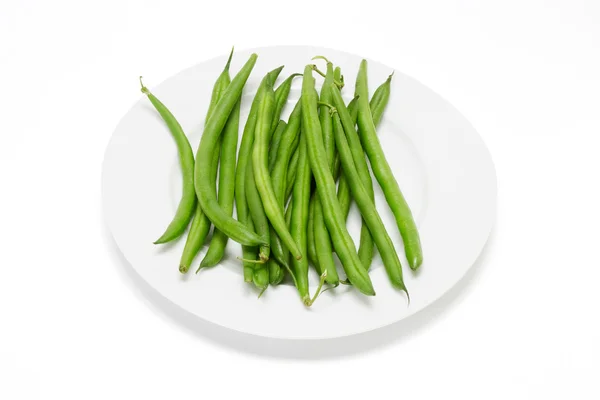Plate of French Beans — Stock Photo, Image