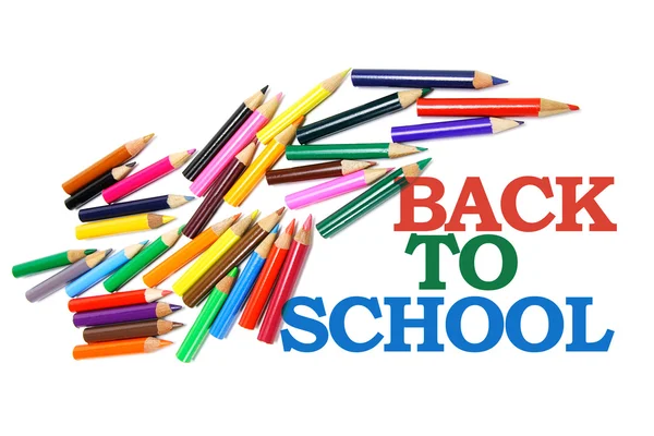 Volver a la escuela y lápices de color —  Fotos de Stock