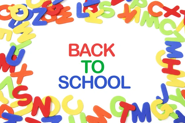 Voltar à Escola e Alfabetos — Fotografia de Stock
