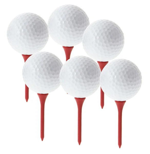 Balles de golf sur Tees — Photo