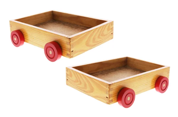Holzboxen mit Rädern — Stockfoto