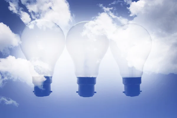 Light Bulbs and Clouds — Stock Photo, Image
