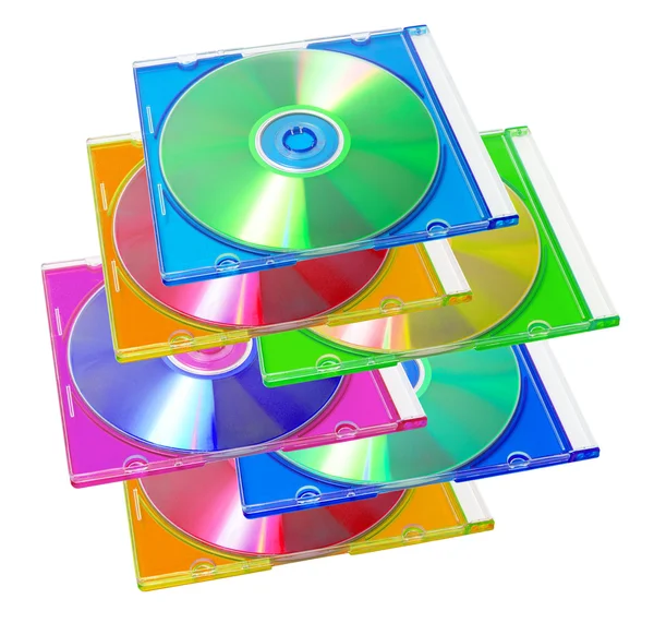 Компактный диск в пластиковом корпусе — стоковое фото