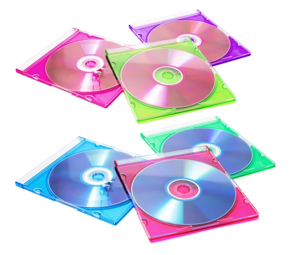 CD-skivor i plast fall — Stockfoto