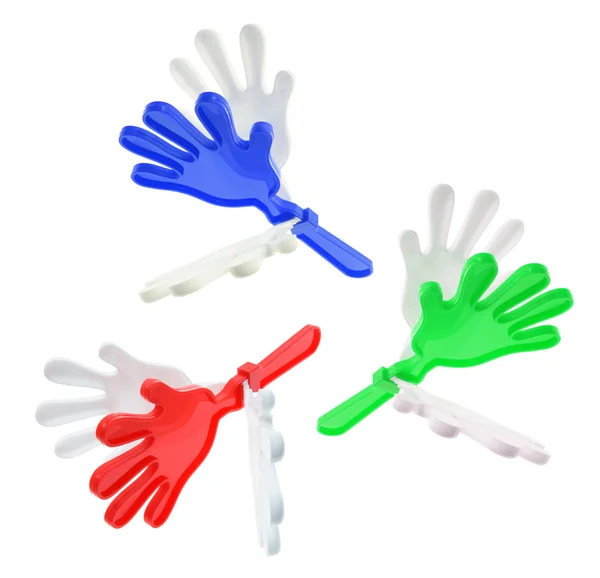 Plastic speelgoed handen — Stockfoto
