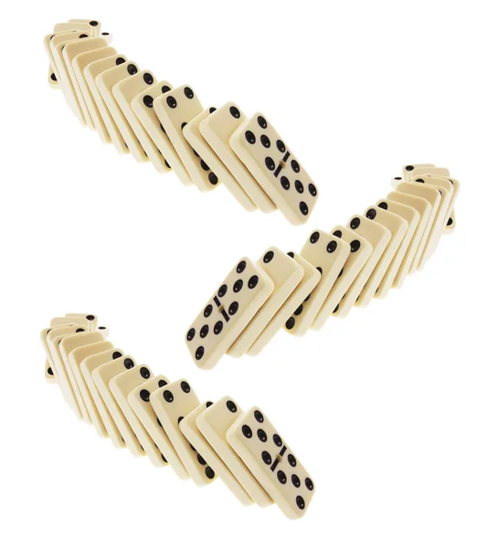 Filas de dominó —  Fotos de Stock