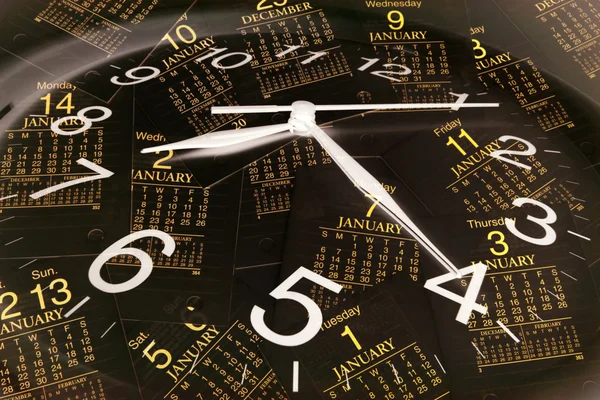 ページのカレンダーと時計 — ストック写真
