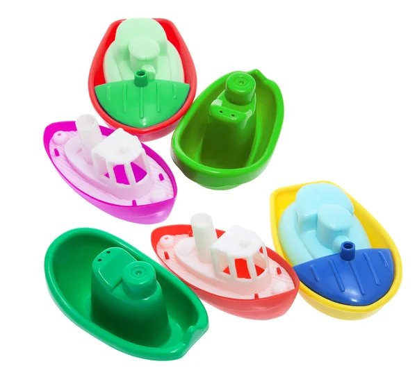 Plastikspielzeugboote — Stockfoto