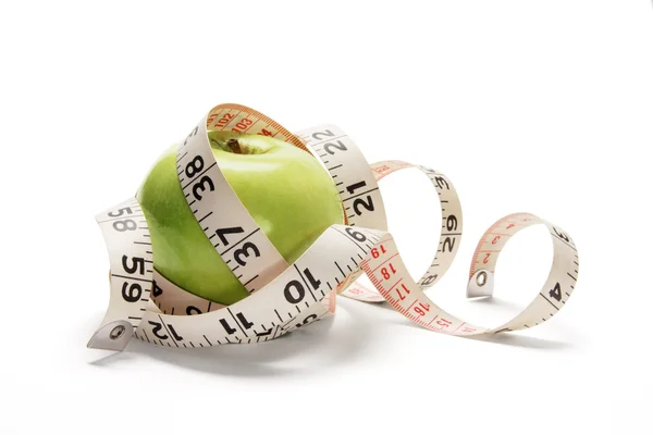 Tape Measure and Apple — Stock Photo, Image