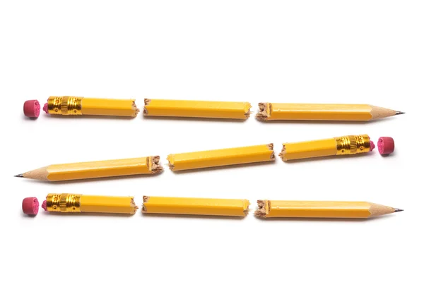Kaputte Bleistifte — Stockfoto