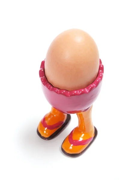Copa de huevo con las piernas —  Fotos de Stock