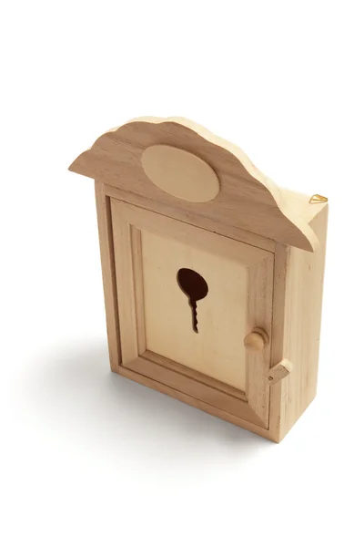 房子形状钥匙盒 — 图库照片