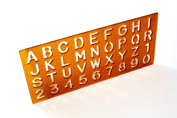 Stencil alfabeto — Foto Stock
