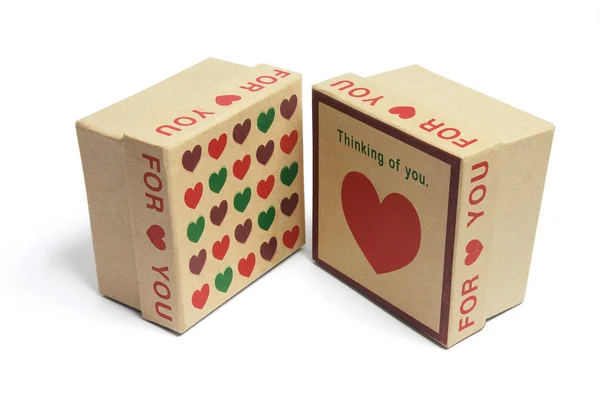 Love Heart Boîtes cadeaux — Photo