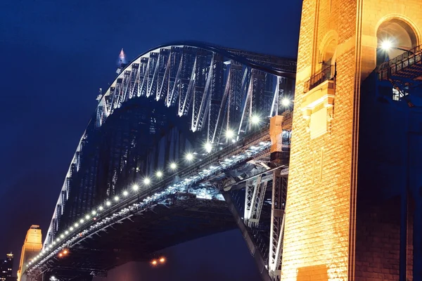 Міст Сидні вночі. — стокове фото