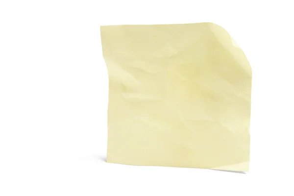 Crumpled Post It Note Paper — Stock Photo, Image