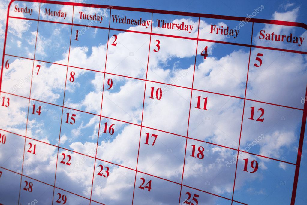 Calendar and Clouds