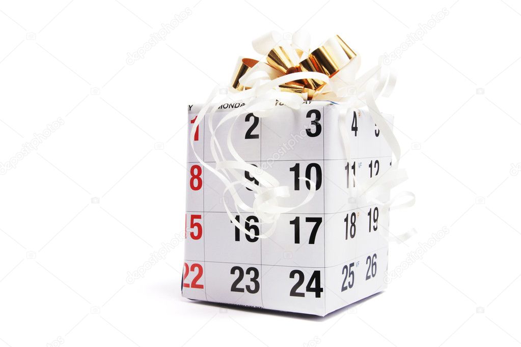 Box Wrapped with Calendar Page