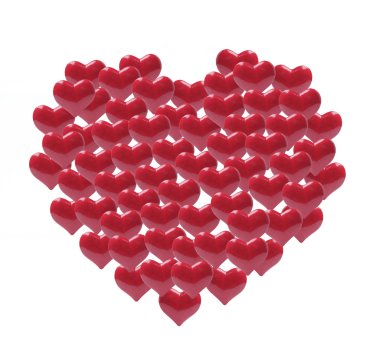 Red Love Hearts clipart