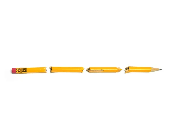 Złamany ołówek sztuk — Zdjęcie stockowe