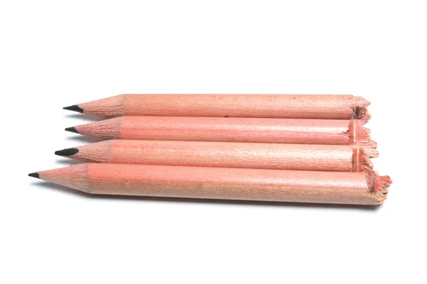 Ołówki z końcami pękniętej — Zdjęcie stockowe