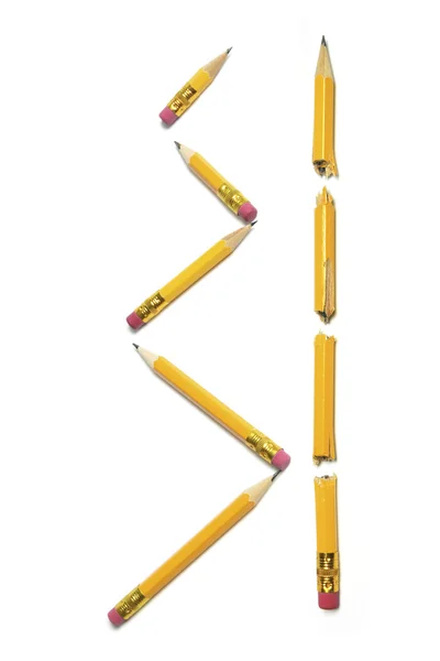 잘라 진된 연필 조각 — 스톡 사진