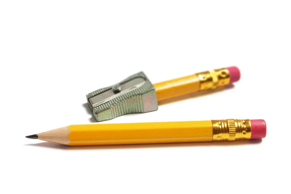 Tužky a ořezávátko — Stock fotografie