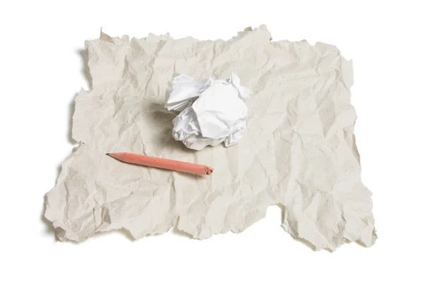 Kırık kalem ve atık kağıtları — Stok fotoğraf
