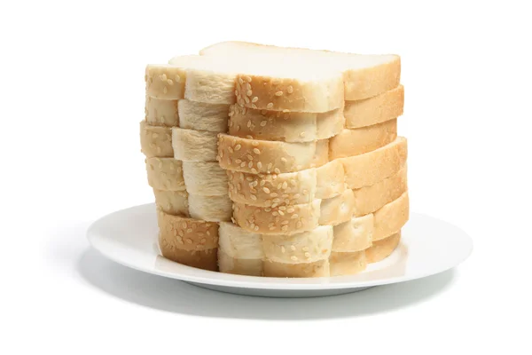 Bochník plátky chleba — Stock fotografie