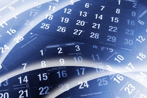 Сторінки годинника і календаря — стокове фото