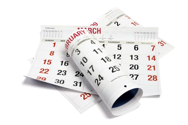 Reloj y calendario Páginas — Foto de Stock