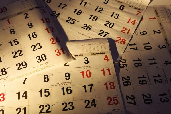 Pagine orologio e calendario — Foto Stock