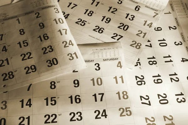 カレンダーのページ — ストック写真