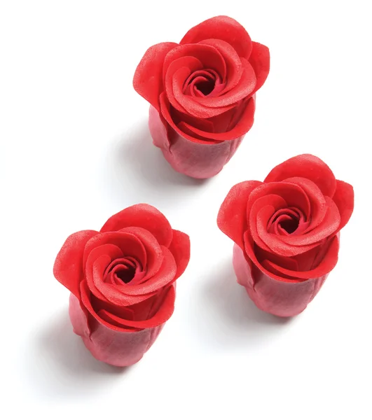 Kunstmatige rode rozen — Stockfoto